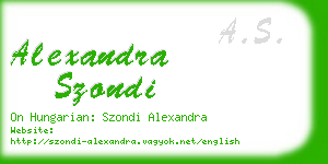 alexandra szondi business card